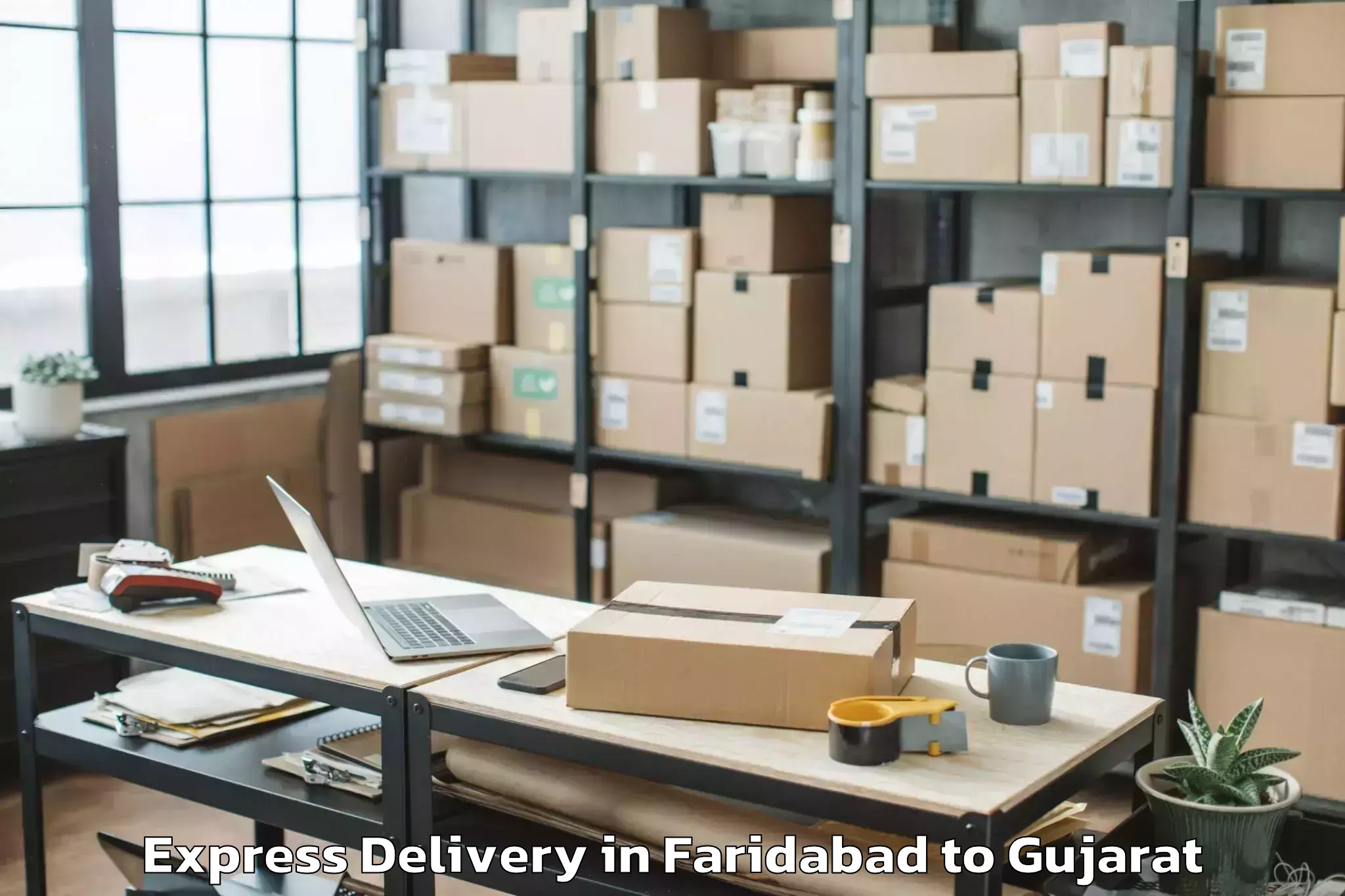 Book Your Faridabad to Manavadar Express Delivery Today